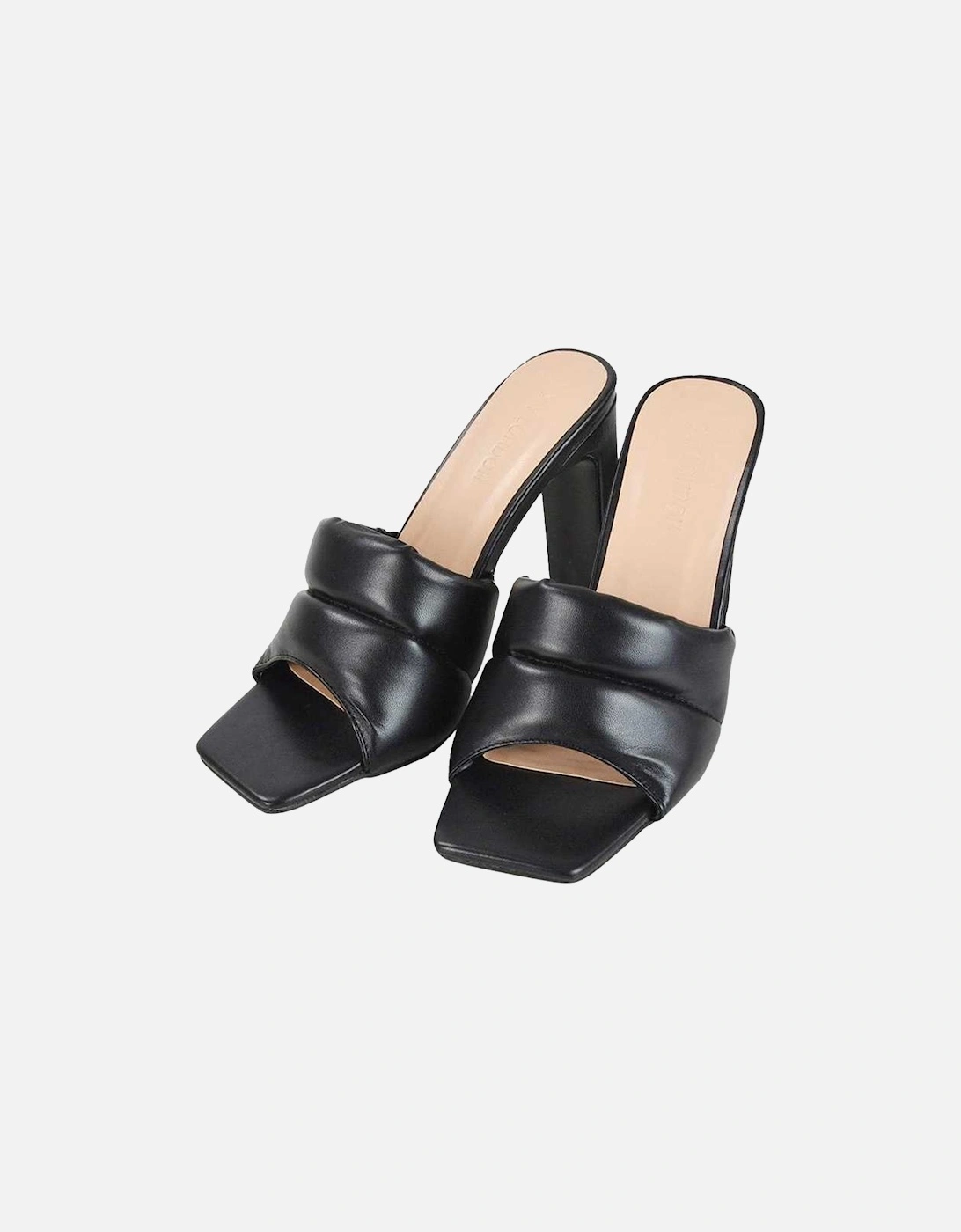 Womens/Ladies Mallory Slim High Block Heel Mules