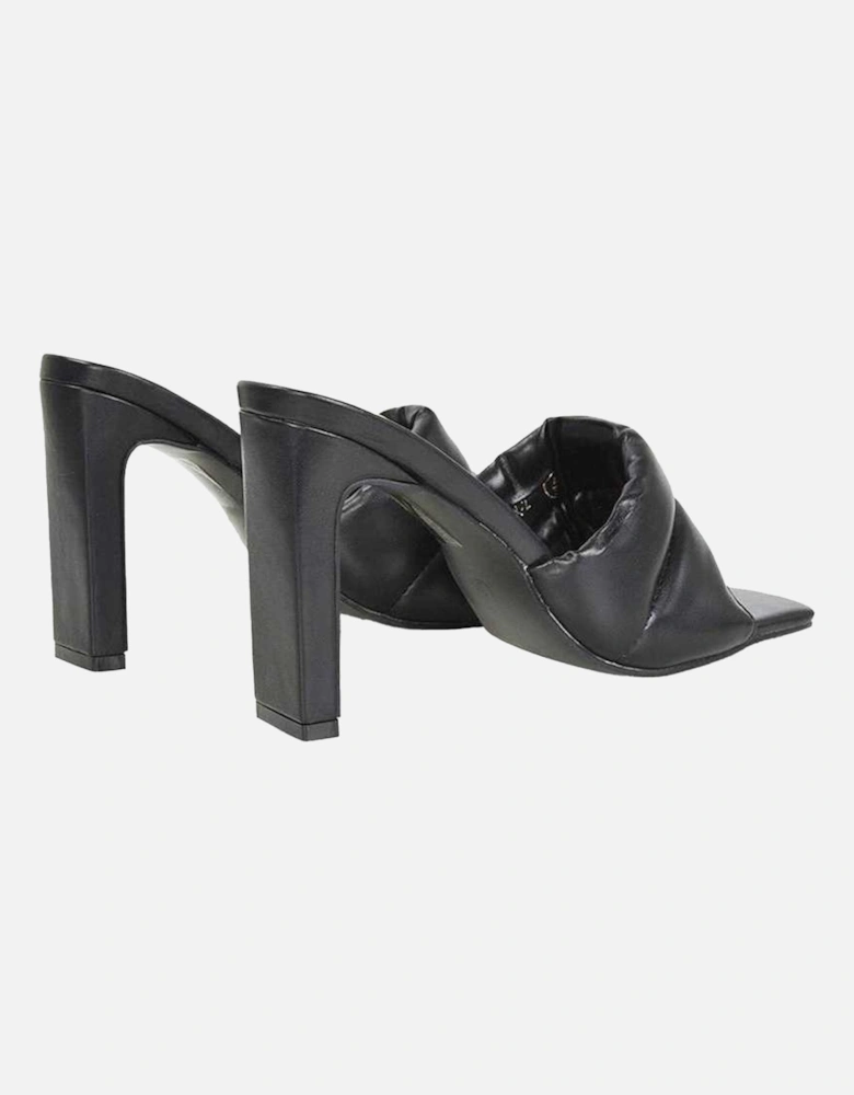 Womens/Ladies Mallory Slim High Block Heel Mules