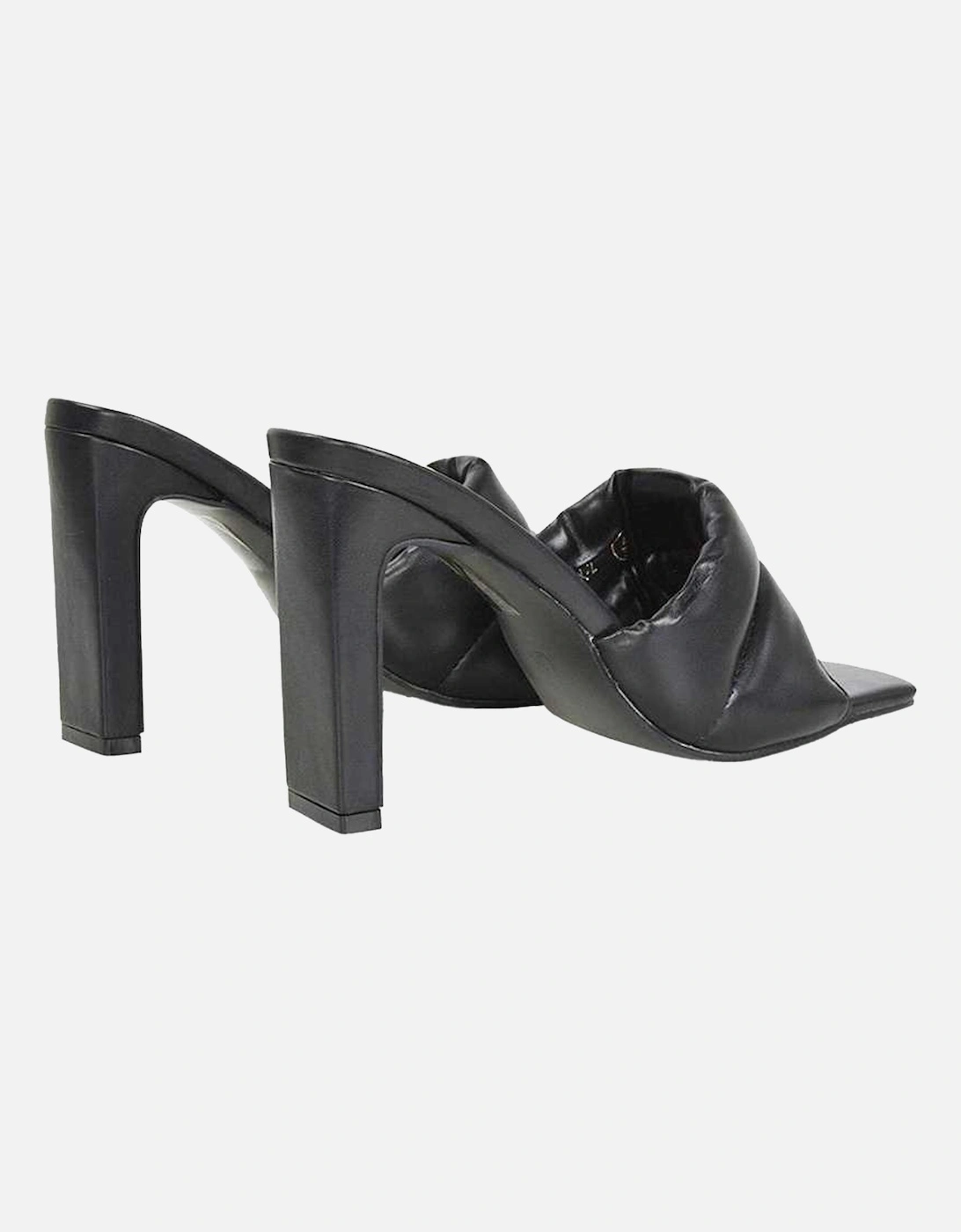 Womens/Ladies Mallory Slim High Block Heel Mules
