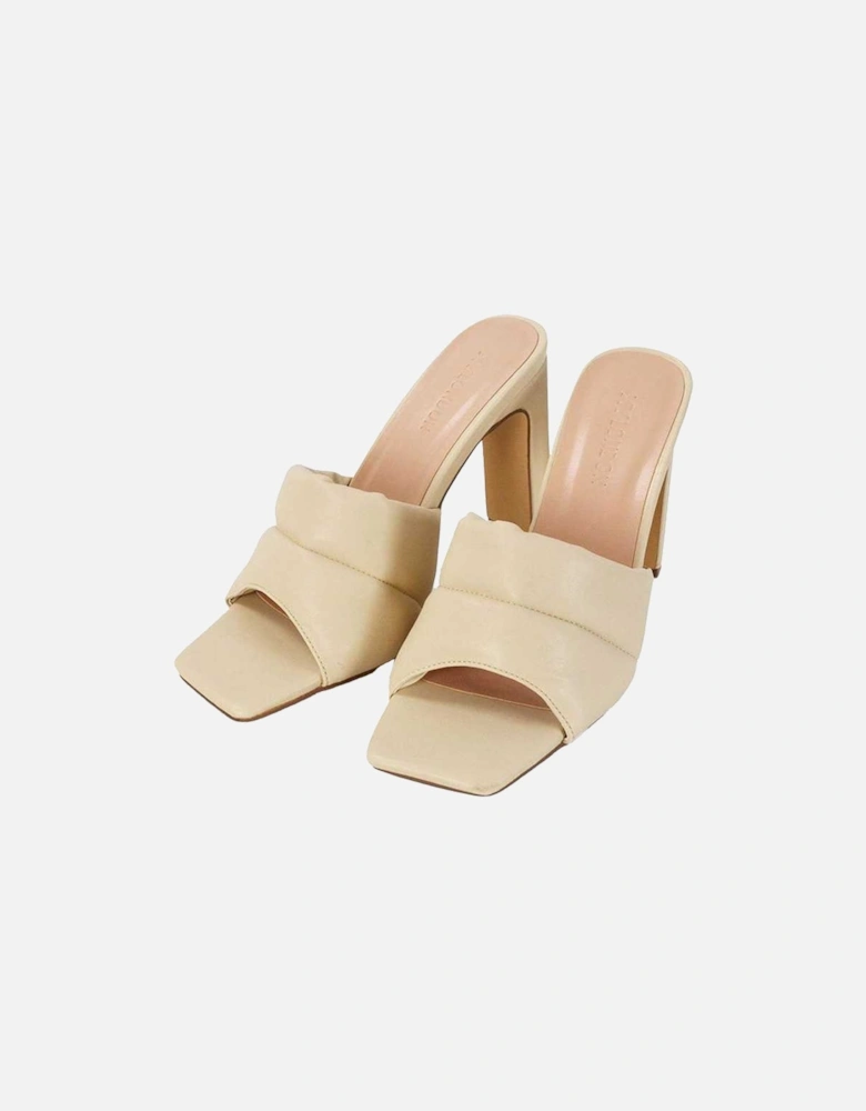 Womens/Ladies Mallory Slim High Block Heel Mules