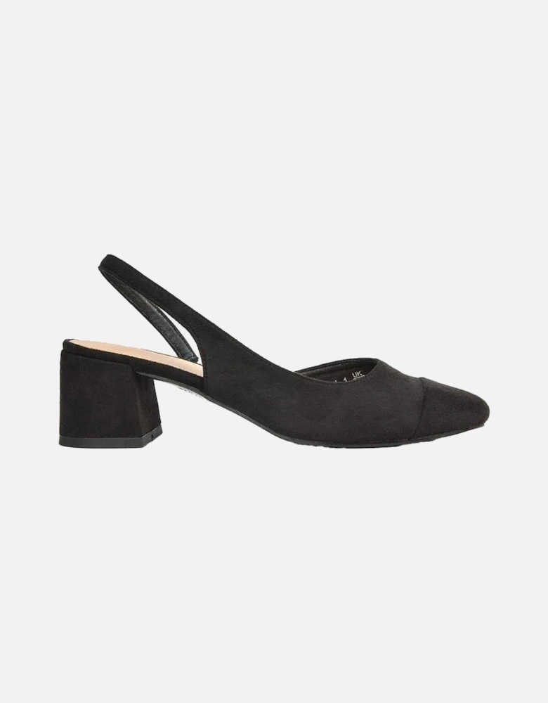 Womens/Ladies Karis Sling Back Block Heel Court Shoes