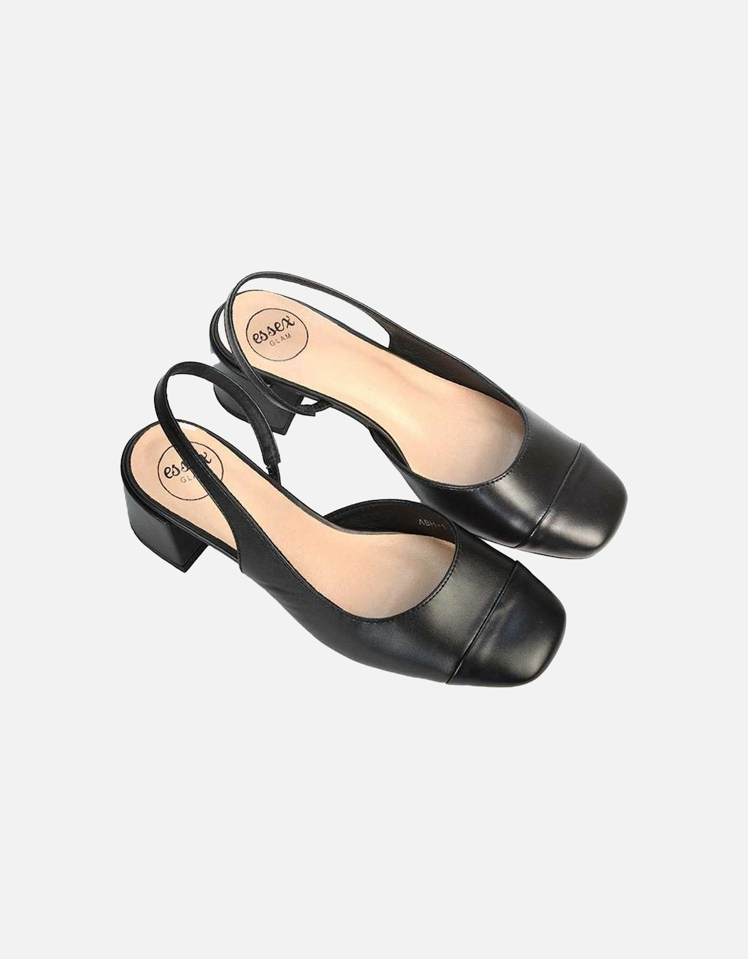 Womens/Ladies Karis Sling Back Block Heel Court Shoes