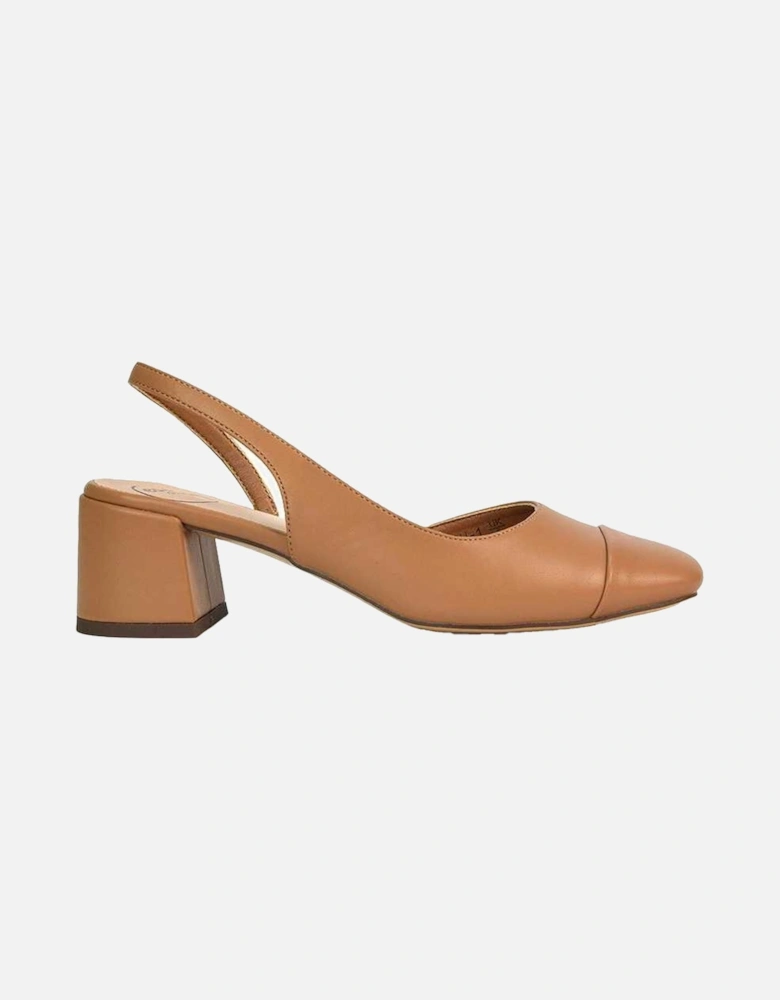 Womens/Ladies Karis Sling Back Block Heel Court Shoes