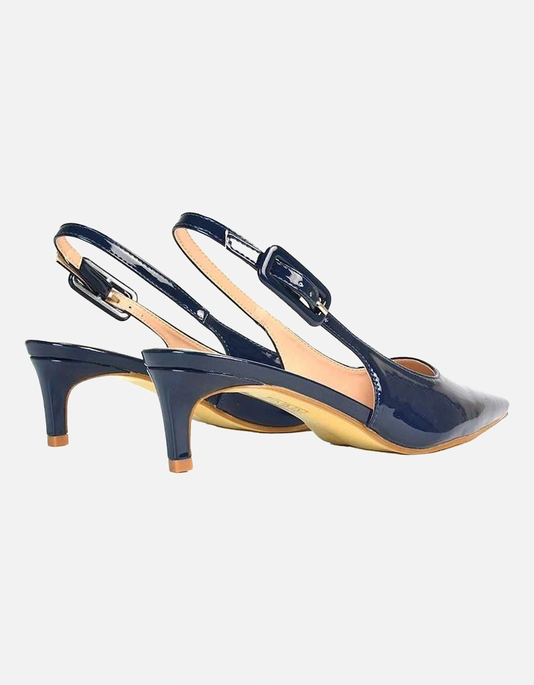 Womens/Ladies Kelly Sling Back Low Kitten Heel Court Shoes, 6 of 5