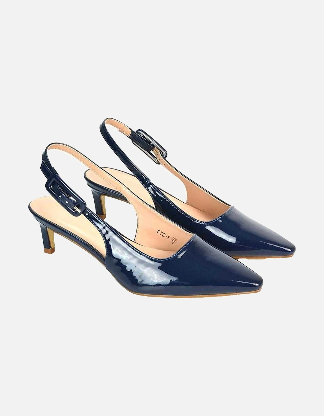 Womens/Ladies Kelly Sling Back Low Kitten Heel Court Shoes