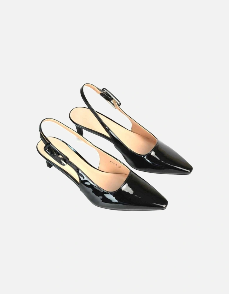 Womens/Ladies Kelly Sling Back Low Kitten Heel Court Shoes