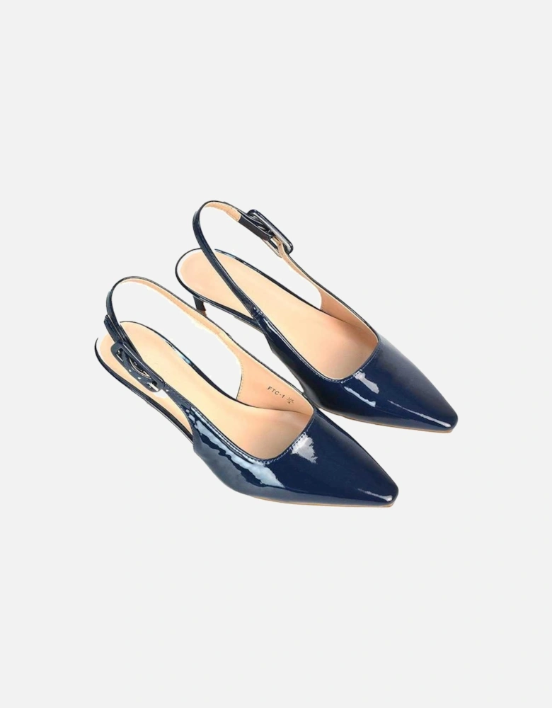 Womens/Ladies Kelly Sling Back Low Kitten Heel Court Shoes