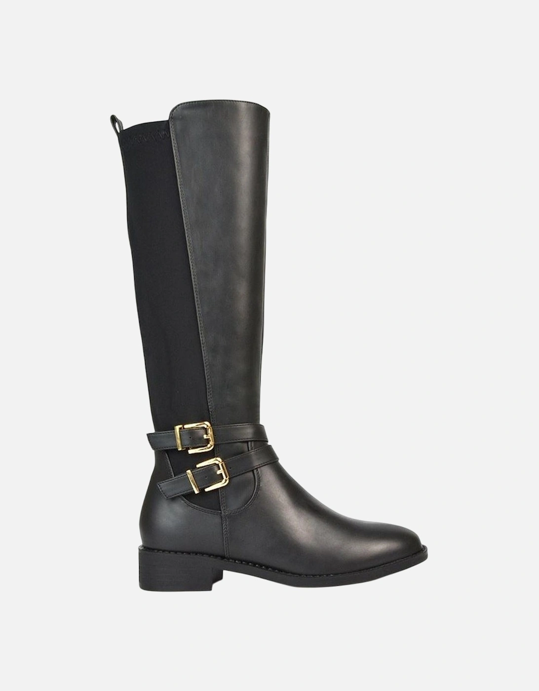 Womens/Ladies Charlie Stretch Side Zip Flat Knee-High Boots