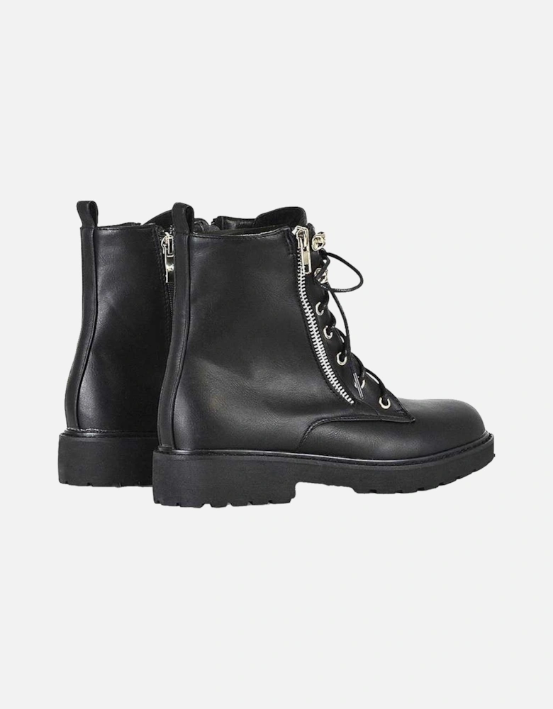 Womens/Ladies Halsey Lace Up Biker Boots