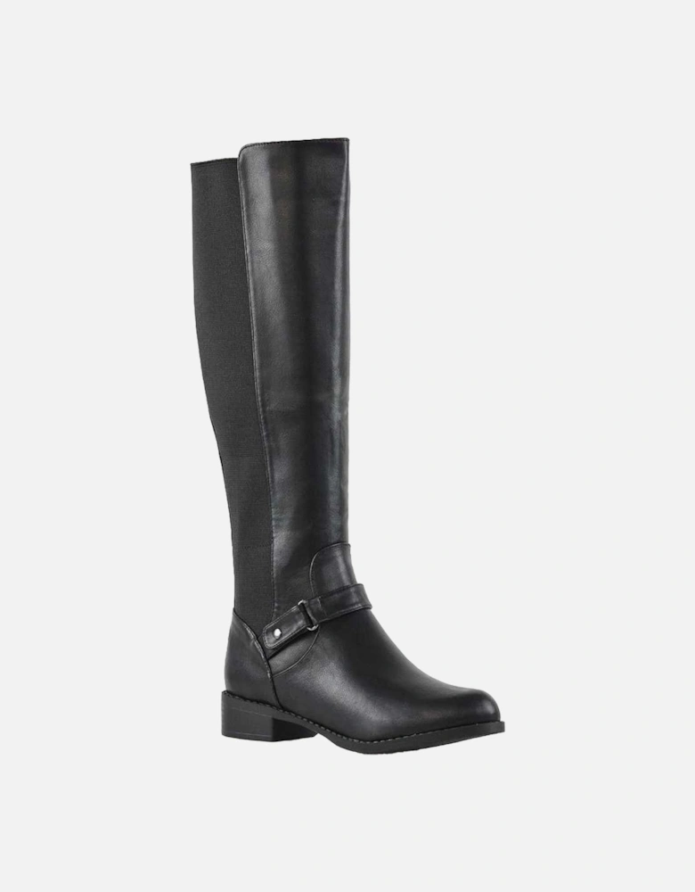 Womens/Ladies Mikayla Elasticated Panel Knee-High Boots