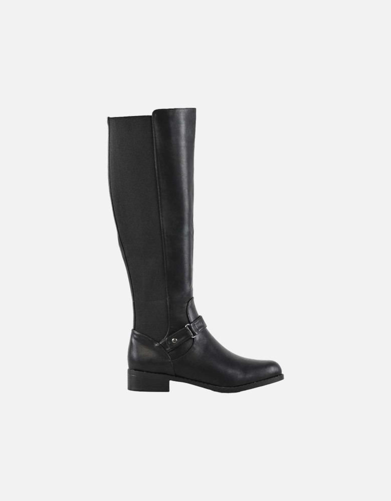 Womens/Ladies Mikayla Elasticated Panel Knee-High Boots