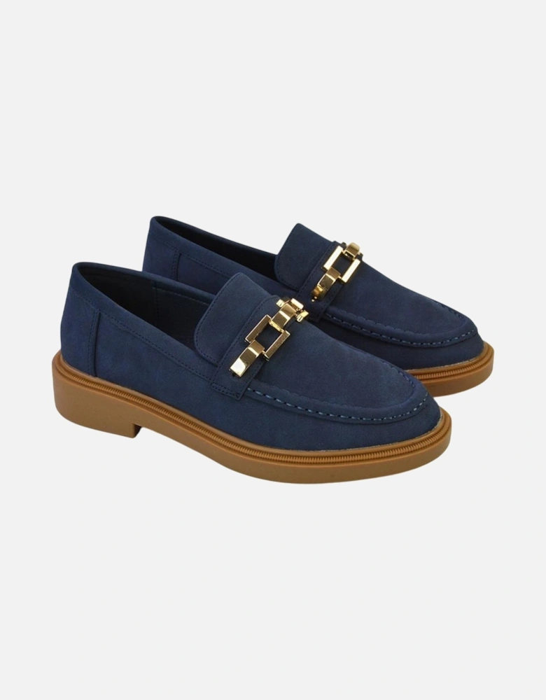 Womens/Ladies Dakoa Chain Detail Loafers