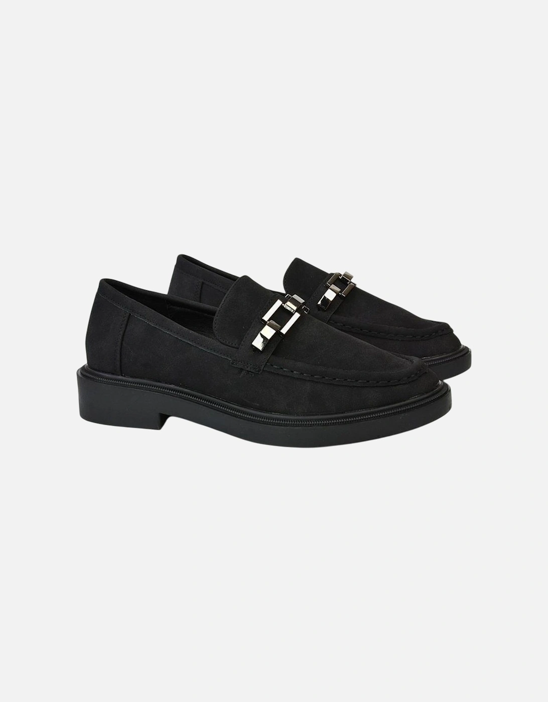 Womens/Ladies Dakoa Chain Detail Loafers