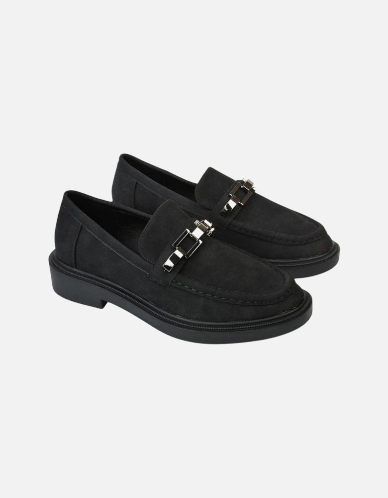 Womens/Ladies Dakoa Chain Detail Loafers