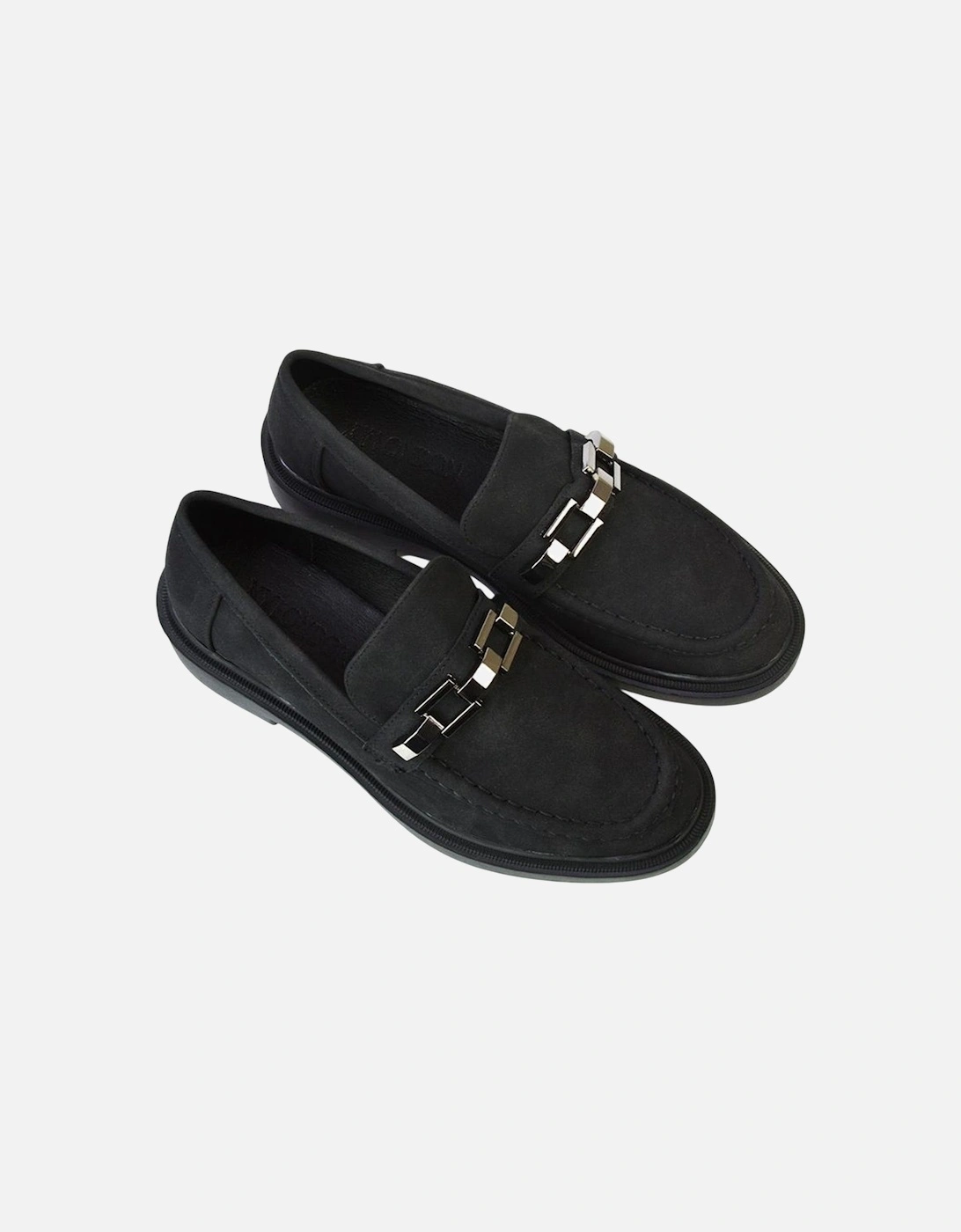 Womens/Ladies Dakoa Chain Detail Loafers