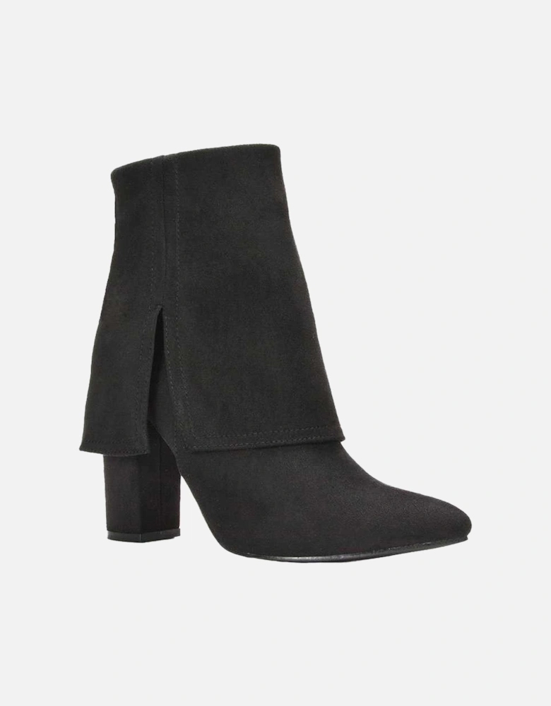 Womens/Ladies Ayla Folded Collar Ankle Boots