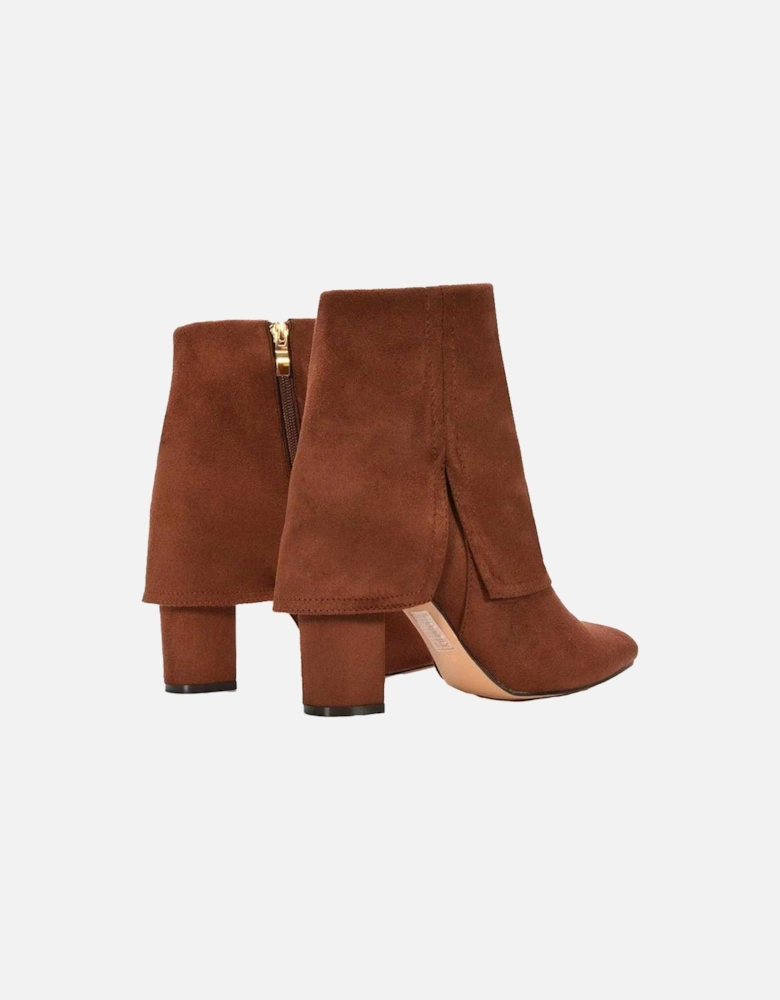 Womens/Ladies Ayla Folded Collar Ankle Boots