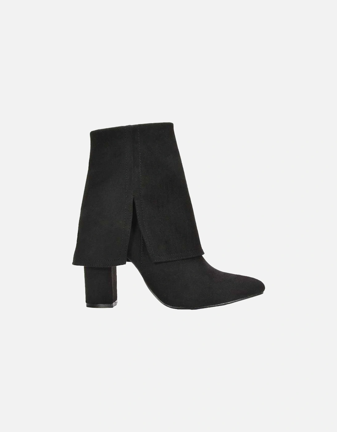 Womens/Ladies Ayla Folded Collar Ankle Boots