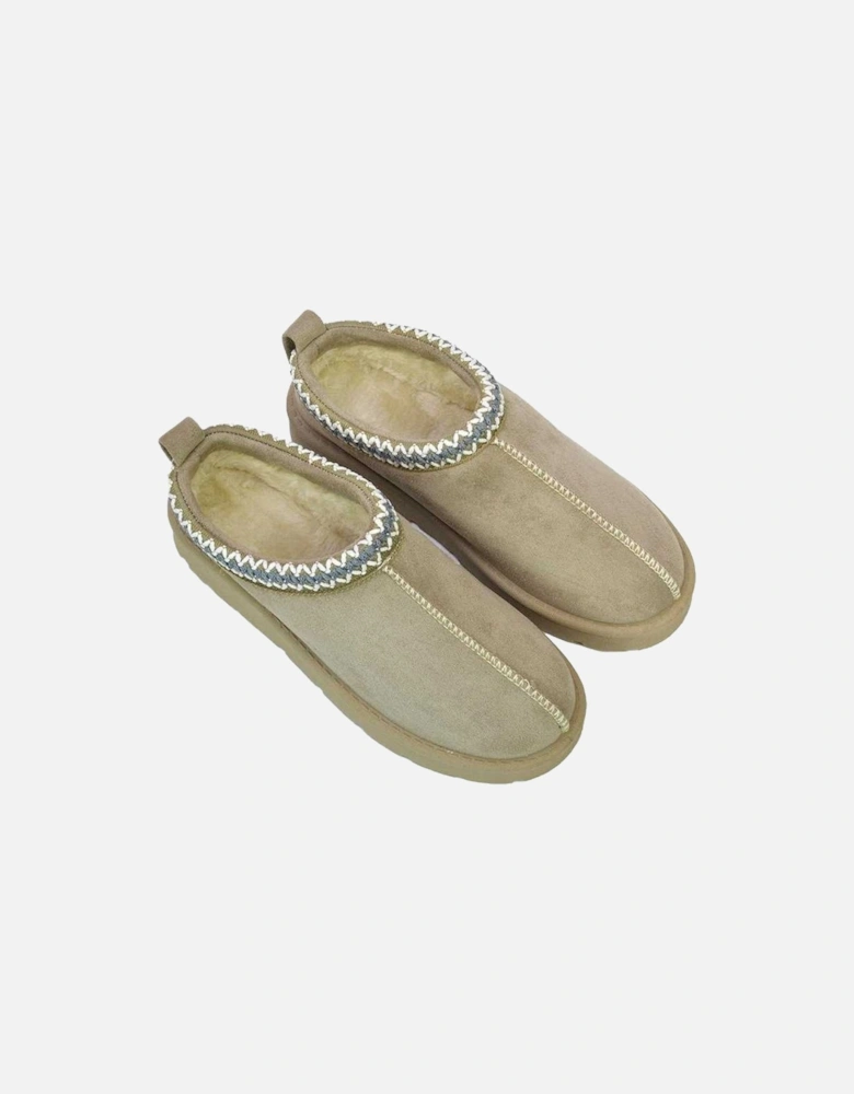 Womens/Ladies Zoe Aztec Faux Fur Lined Slippers