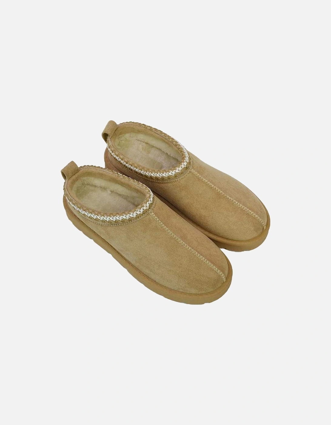Womens/Ladies Zoe Aztec Faux Fur Lined Slippers