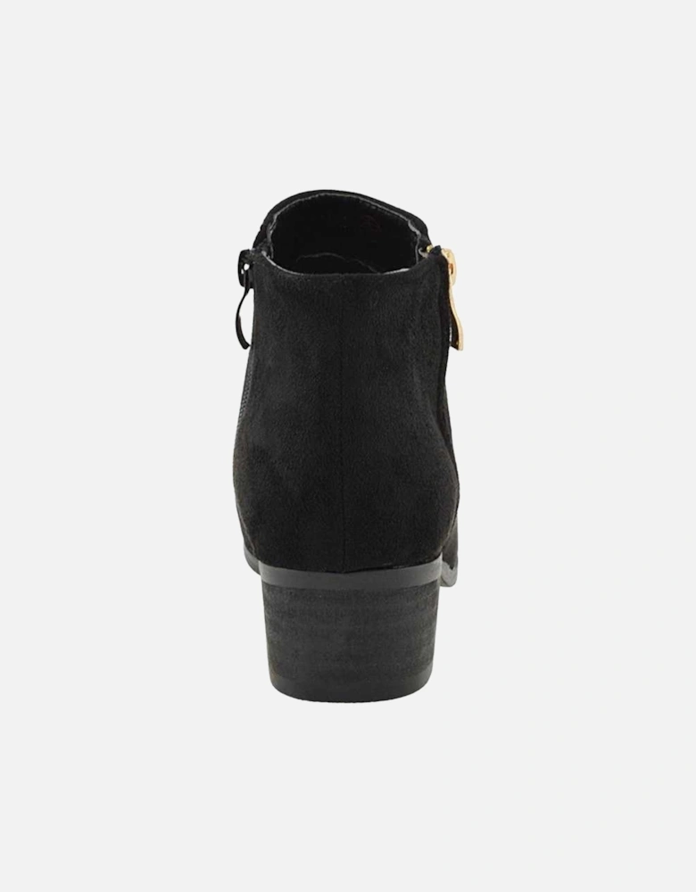 Womens/Ladies Alberto Zip Low Block Heel Boots