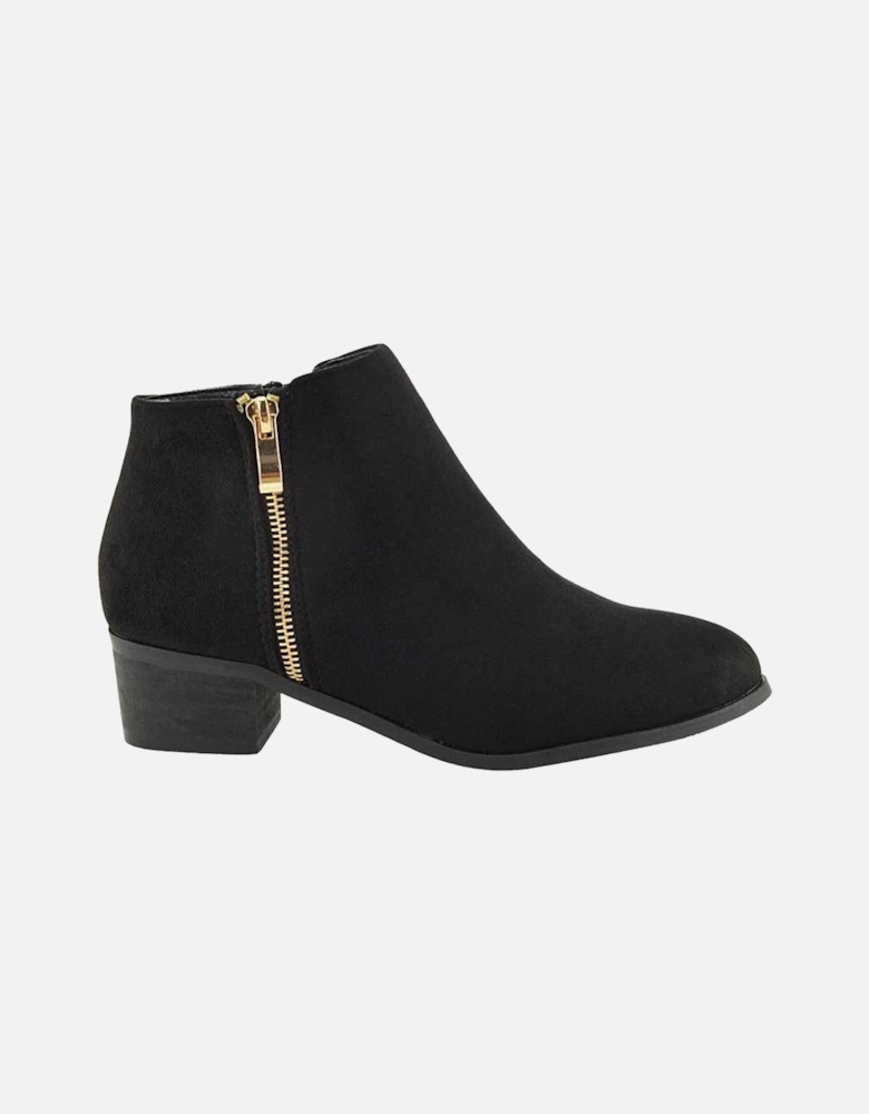 Womens/Ladies Alberto Zip Low Block Heel Boots