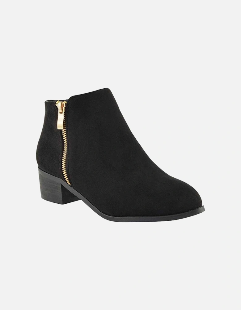 Womens/Ladies Alberto Zip Low Block Heel Boots