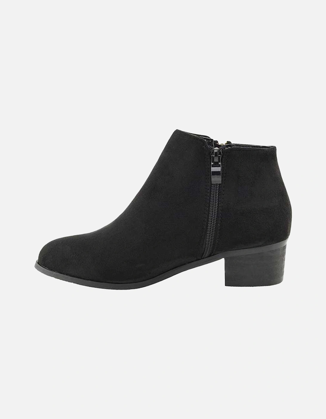 Womens/Ladies Alberto Zip Low Block Heel Boots