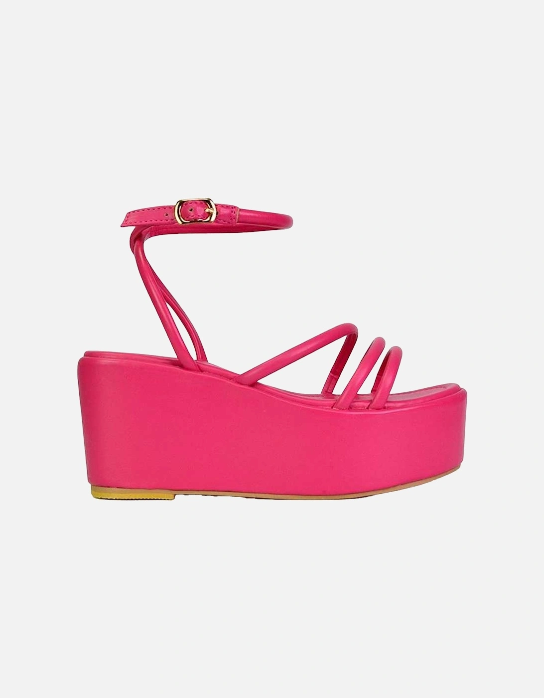 Womens/Ladies Birdie Ankle Strap Wedge Flatforms