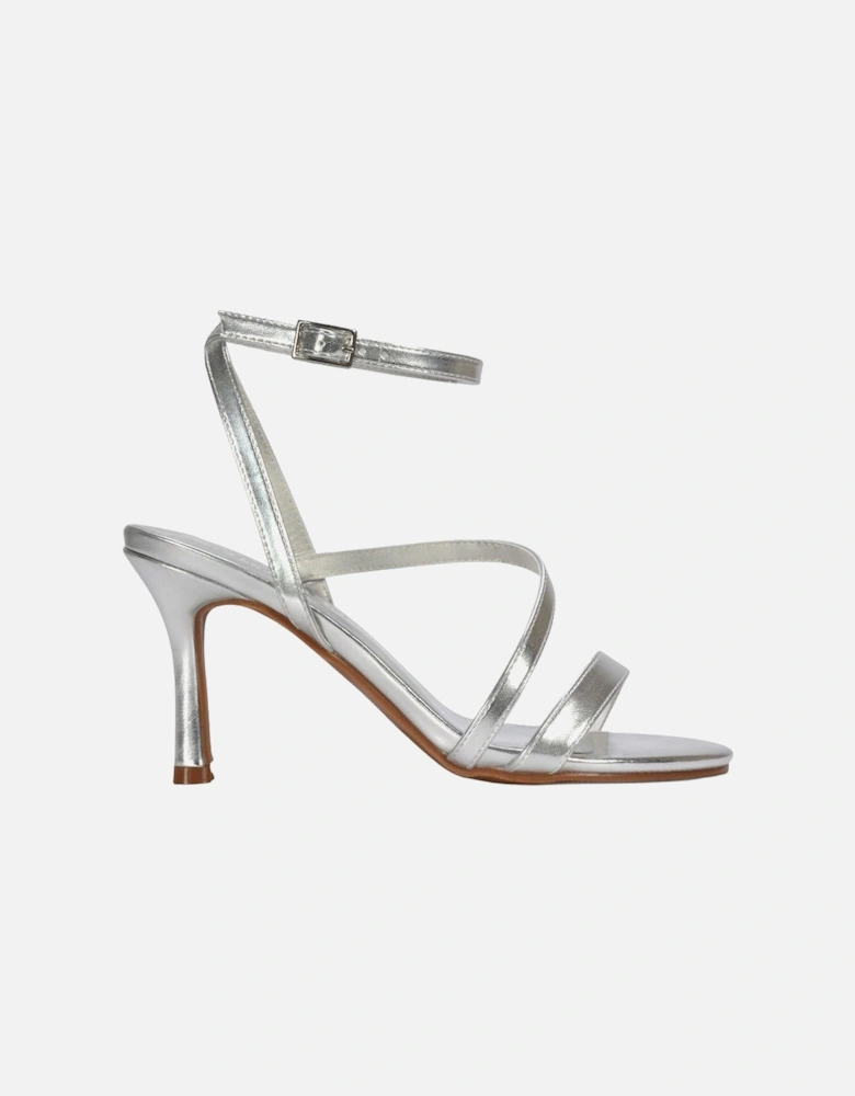 Womens/Ladies Sherry Metallic Strappy Stiletto Heel Sandals