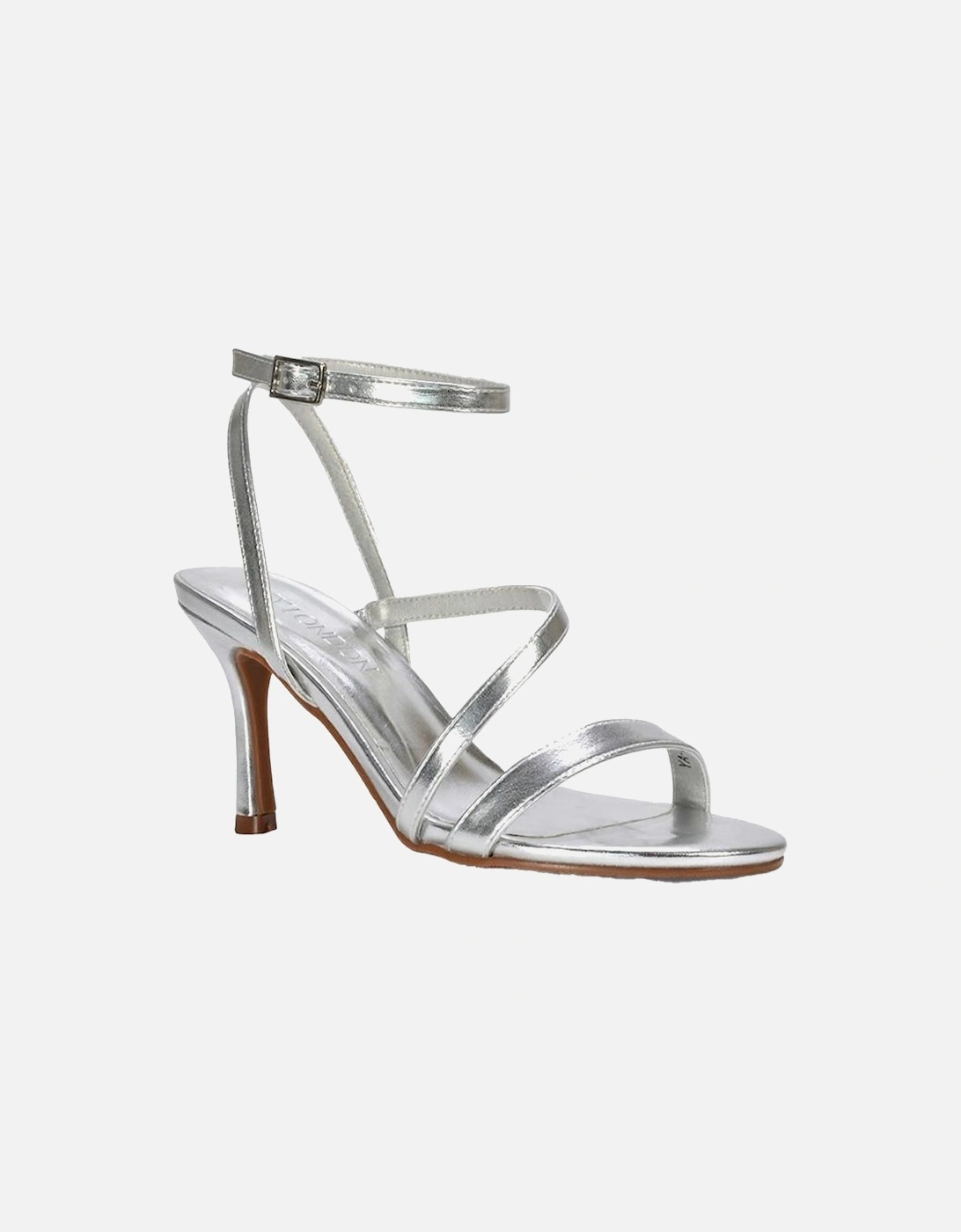 Womens/Ladies Sherry Metallic Strappy Stiletto Heel Sandals