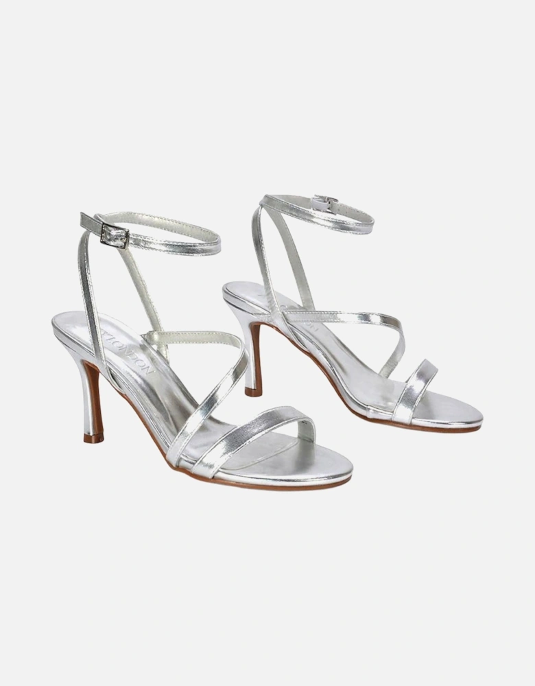 Womens/Ladies Sherry Metallic Strappy Stiletto Heel Sandals