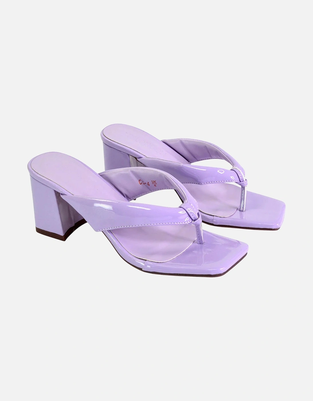 Womens/Ladies Lylia Toe Post Block Heel Sandals, 6 of 5