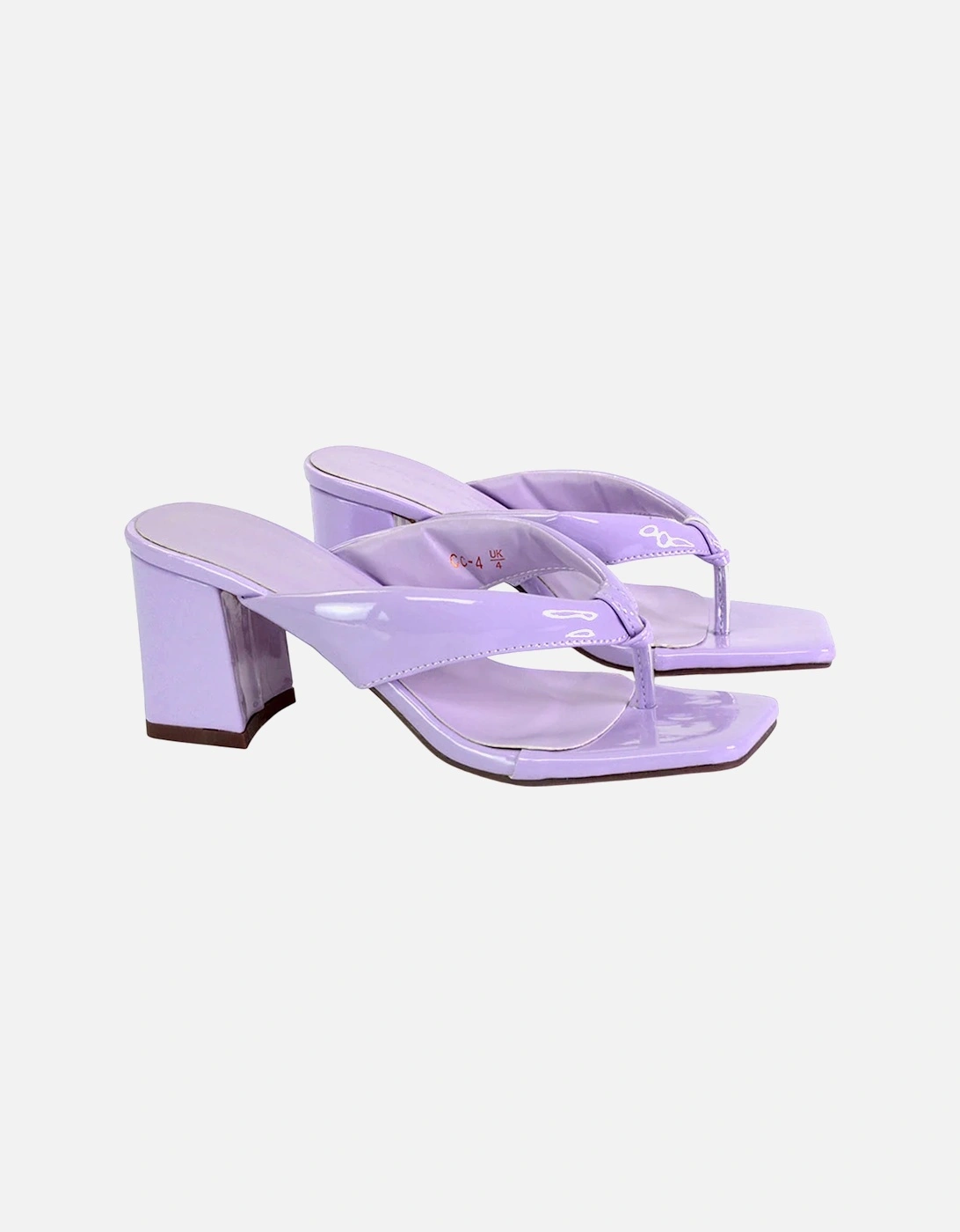Womens/Ladies Lylia Toe Post Block Heel Sandals