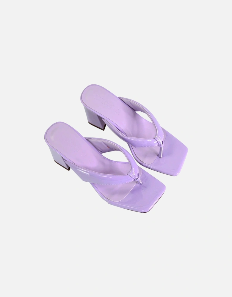 Womens/Ladies Lylia Toe Post Block Heel Sandals