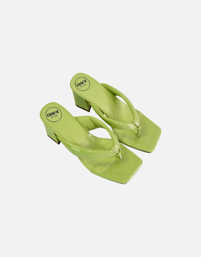 Womens/Ladies Lylia Toe Post Block Heel Sandals