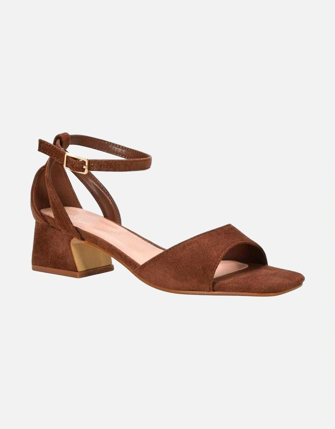 Womens/Ladies Hayley Cut Out Low Block Heel Sandals