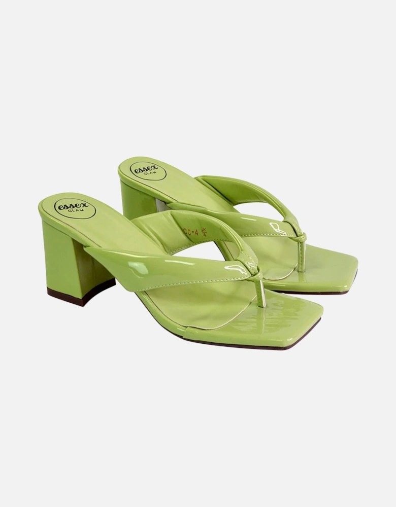 Womens/Ladies Lylia Toe Post Block Heel Sandals