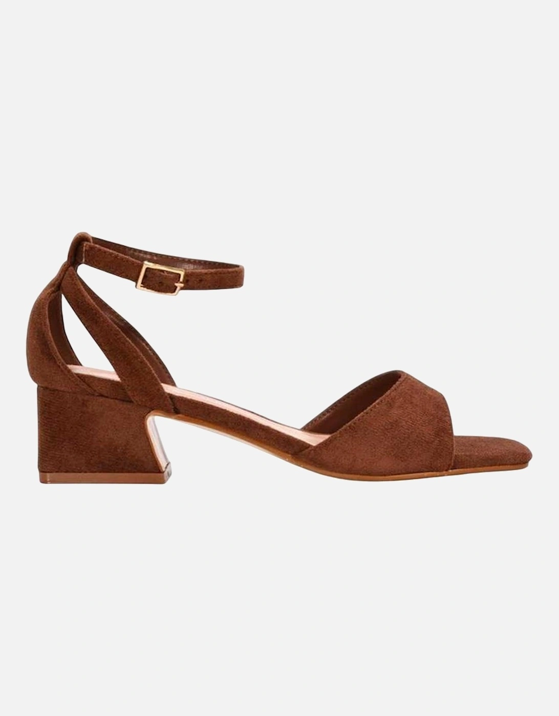 Womens/Ladies Hayley Cut Out Low Block Heel Sandals