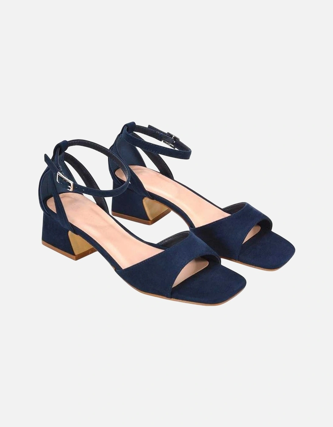 Womens/Ladies Hayley Cut Out Low Block Heel Sandals, 5 of 4