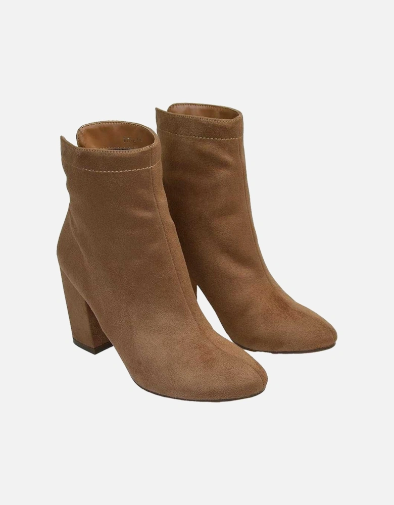 Womens/Ladies Evia Zip Block Heel Ankle Boots