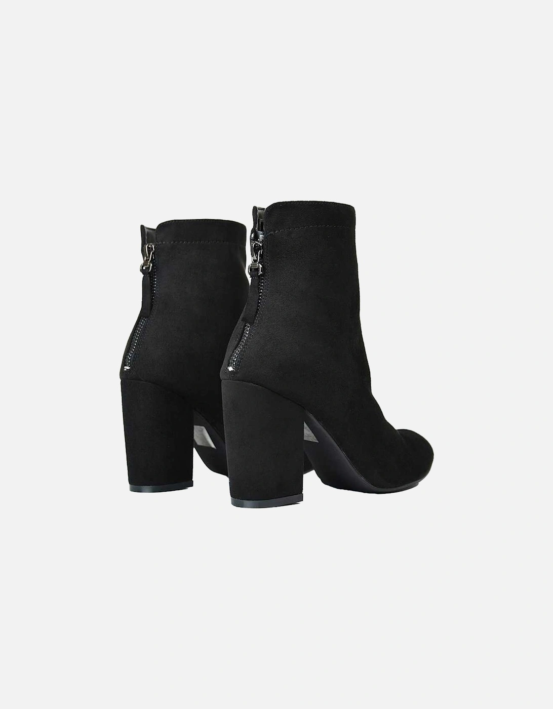 Womens/Ladies Evia Zip Block Heel Ankle Boots