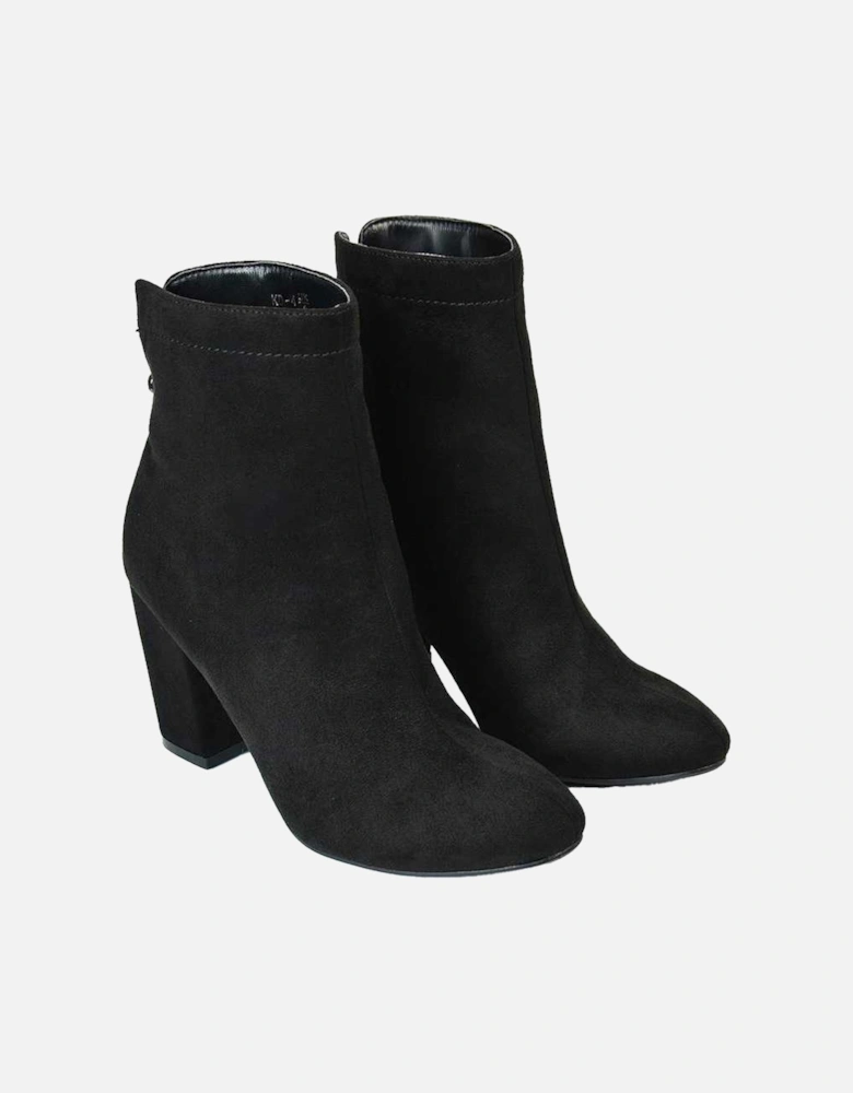 Womens/Ladies Evia Zip Block Heel Ankle Boots