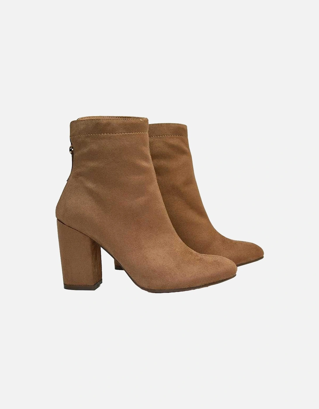 Womens/Ladies Evia Zip Block Heel Ankle Boots