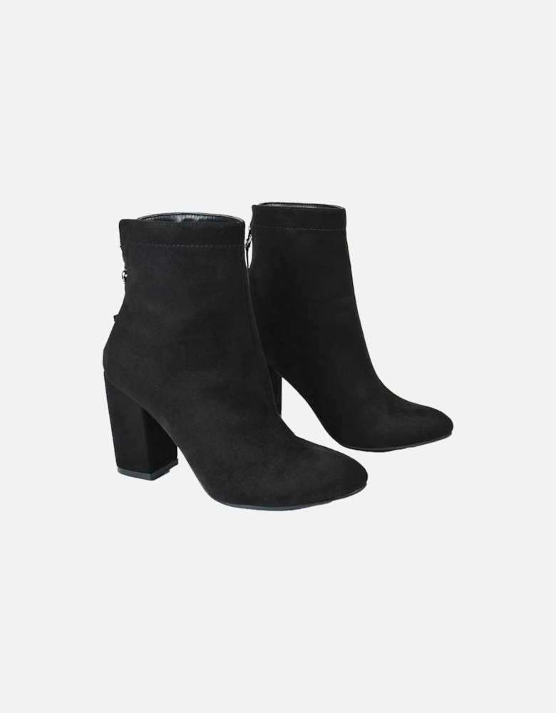 Womens/Ladies Evia Zip Block Heel Ankle Boots