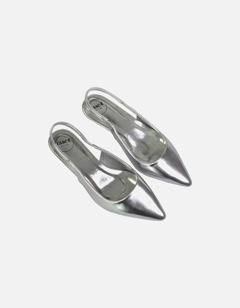 Womens/Ladies Avalone Metallic Kitten Heel Sandals