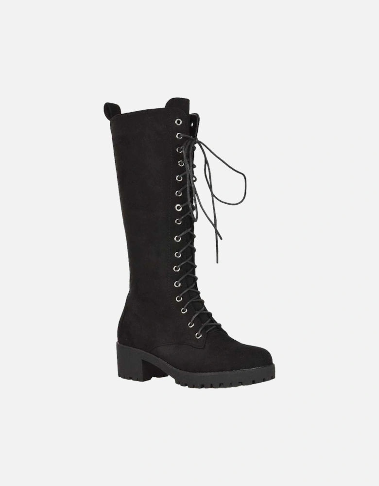 Womens/Ladies Aspen Knee-High Biker Boots