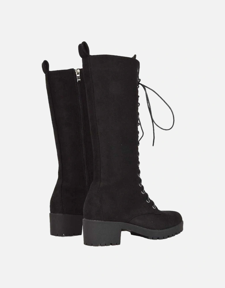 Womens/Ladies Aspen Knee-High Biker Boots