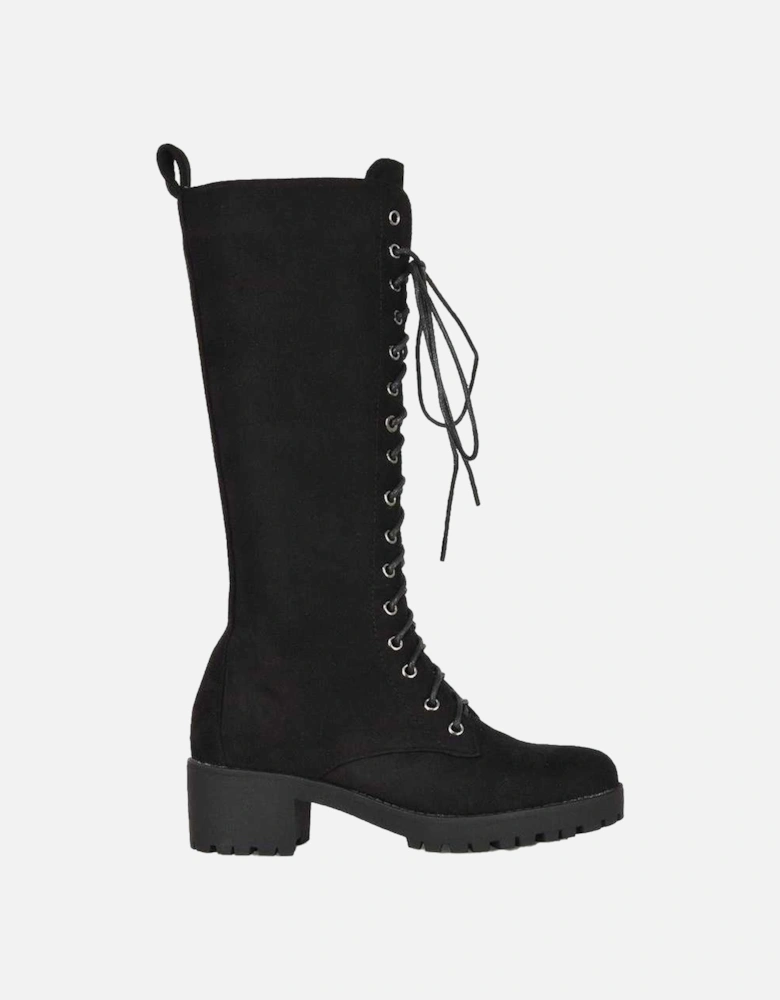 Womens/Ladies Aspen Knee-High Biker Boots