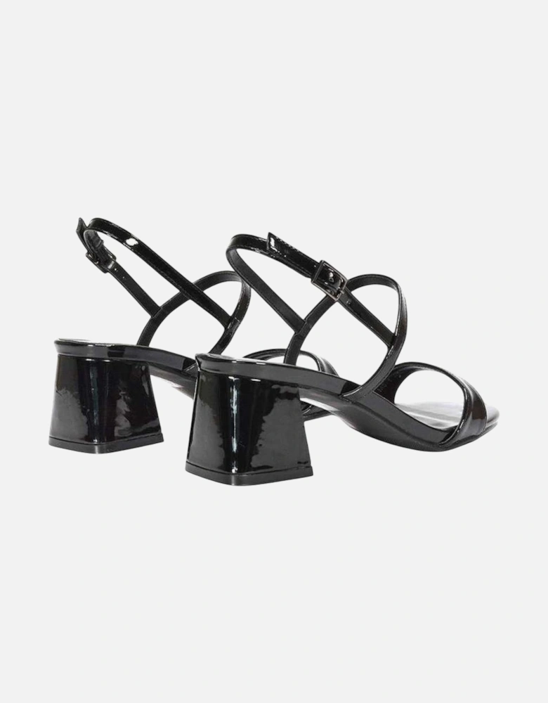Womens/Ladies Izzy Patent Mid Block Heel Sandals